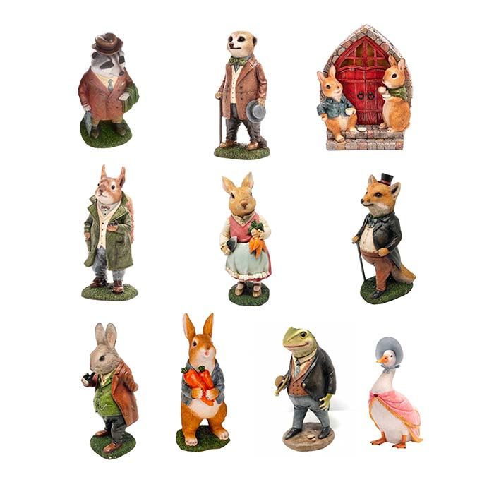 Rabbit Collection Assorted Characters - Set of 10