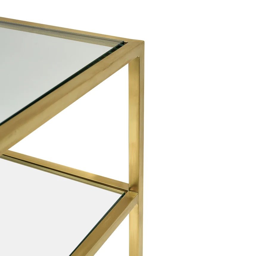 Rack Style Console Table 120cms - Gold