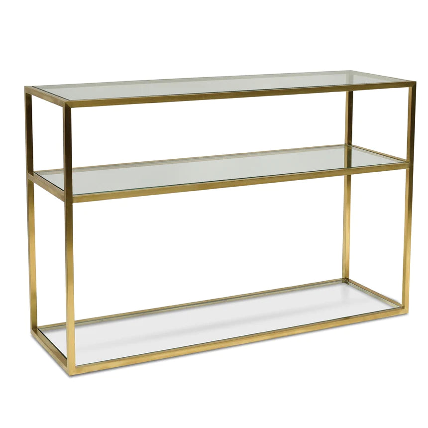 Rack Style Console Table 120cms - Gold