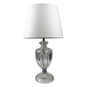 Radiant Classic White Glass Table Lamp White Shade