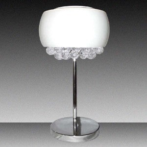 Radiant Glamour Crystal Chandelier White Glass Shade