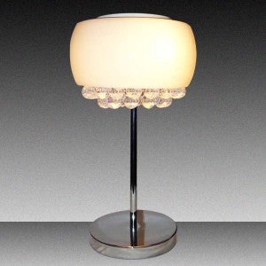 Radiant Glamour Crystal Chandelier White Glass Shade