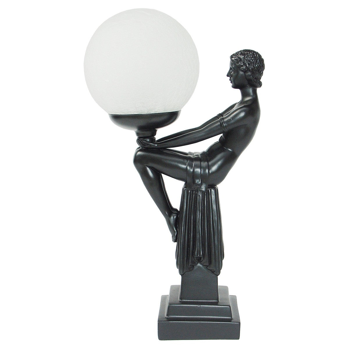 Radiant Pedestal Seated Lady Table Lamp