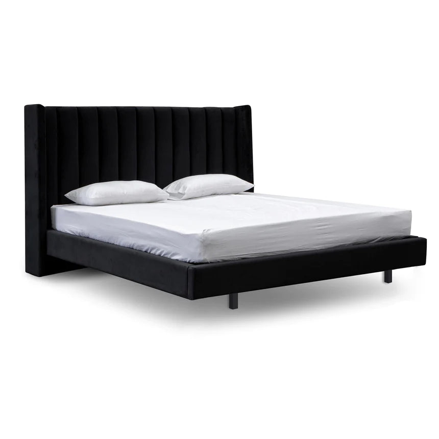 Radiant Velvet Bed Frame - Black (Queen)