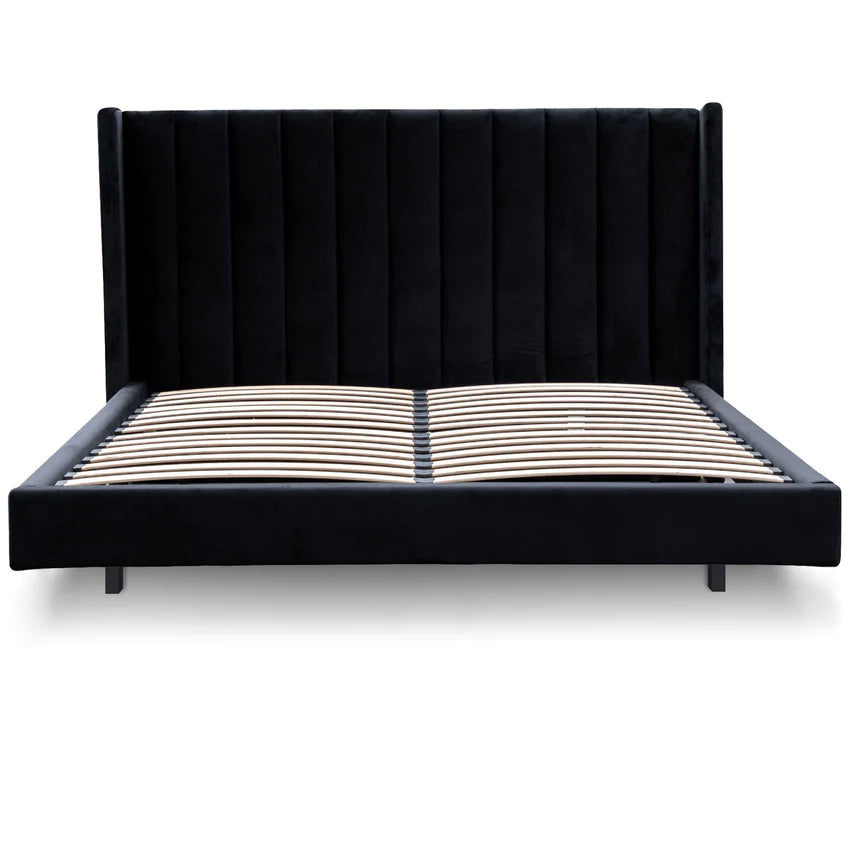 Radiant Velvet Bed Frame - Black (Queen)