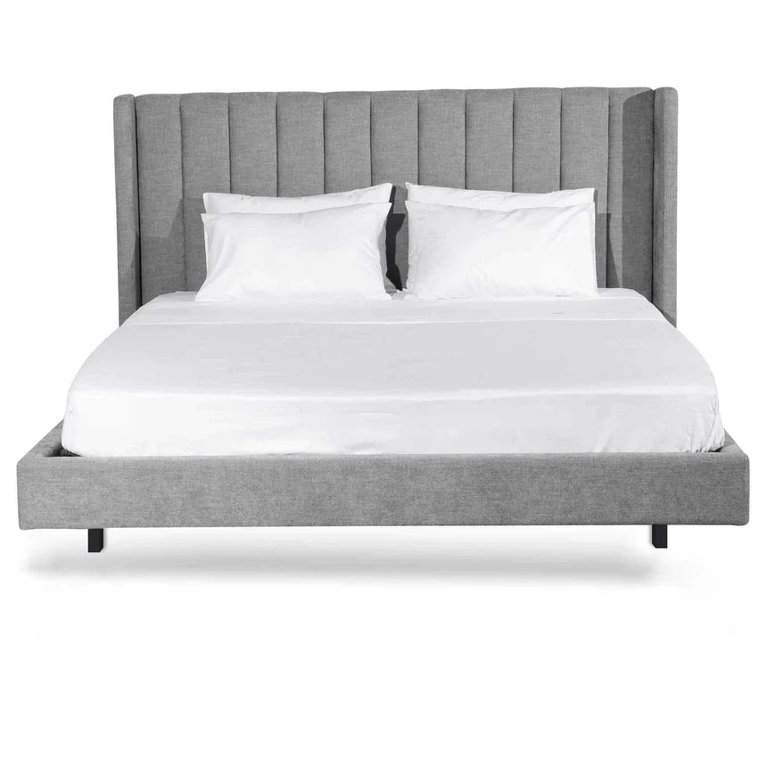 Radiant Velvet Bed Frame - Flint Grey (Queen)