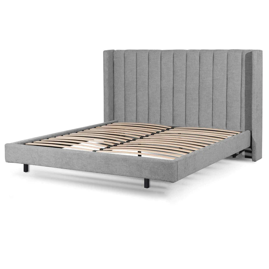 Radiant Velvet Bed Frame - Flint Grey (Queen)