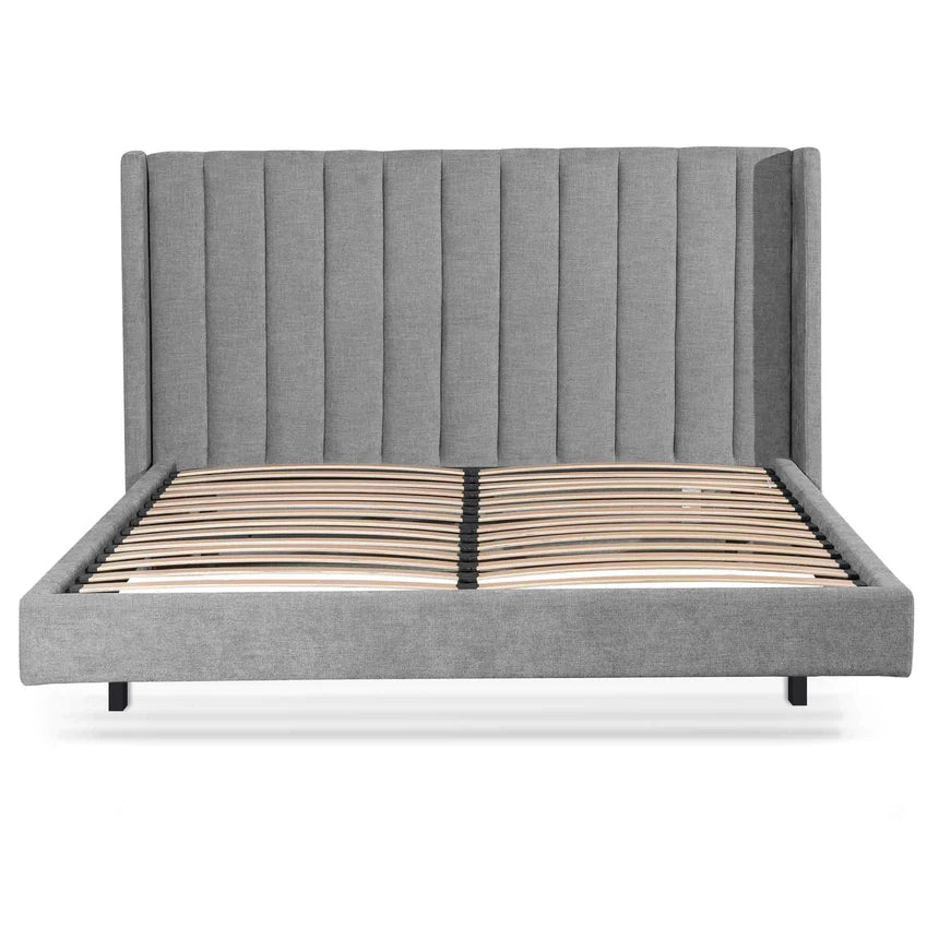 Radiant Velvet Bed Frame - Flint Grey (Queen)