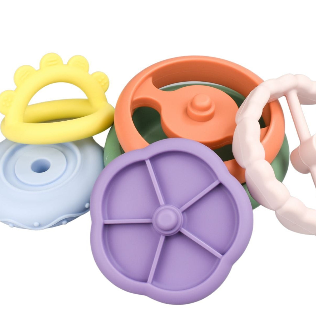 Rainbow Bliss Silicone Stacking Teether