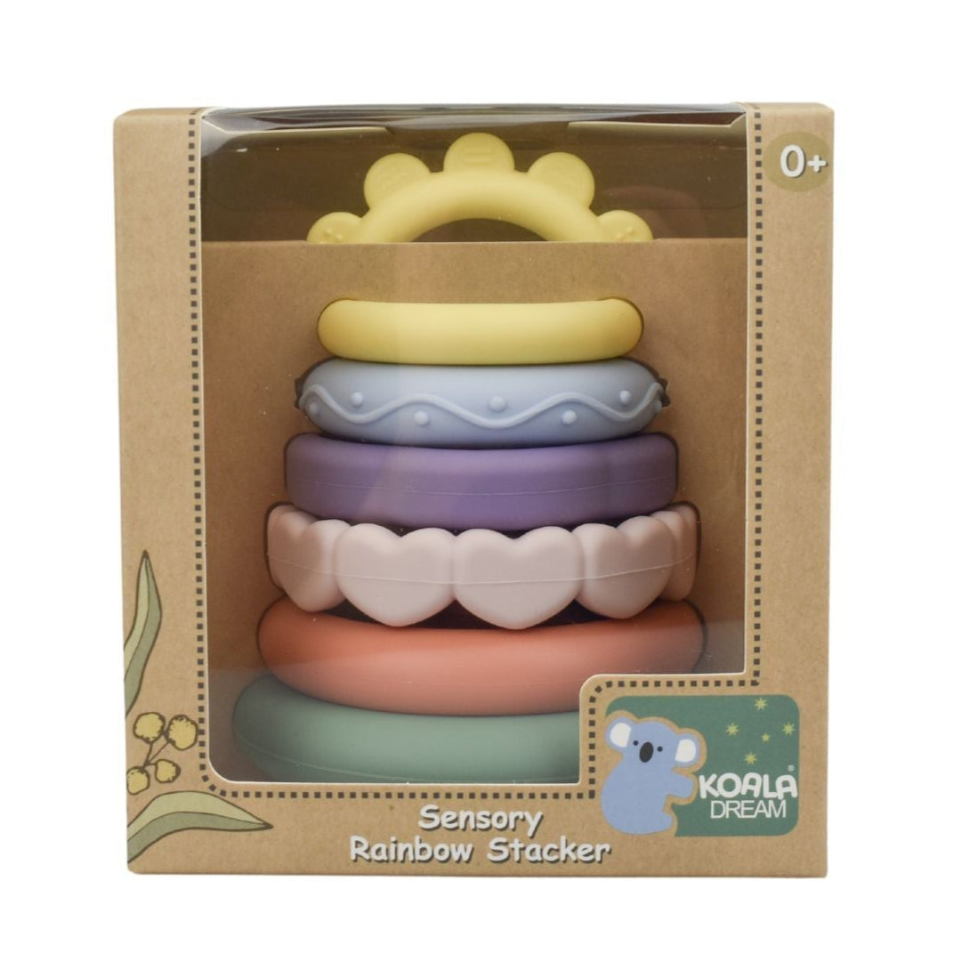 Rainbow Bliss Silicone Stacking Teether