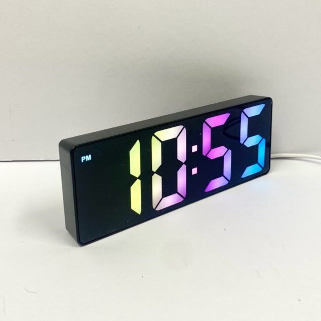 Rainbow LCD Table Clock - Available in 2 Colors