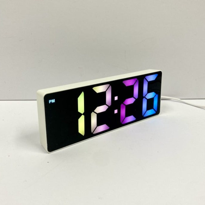 Rainbow LCD Table Clock - Available in 2 Colors