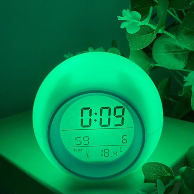 Rainbow Lights Digital Table Clock - Available in 3 Colors