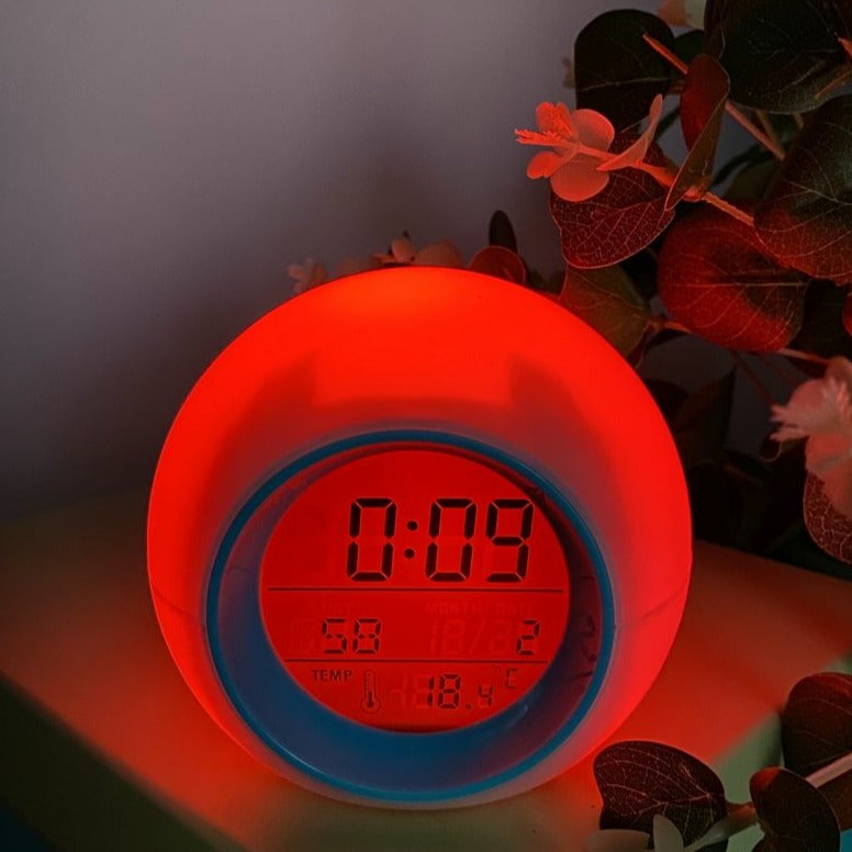 Rainbow Lights Digital Table Clock - Available in 3 Colors