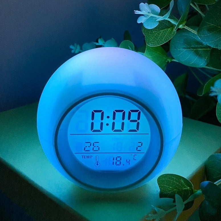 Rainbow Lights Digital Table Clock - Available in 3 Colors