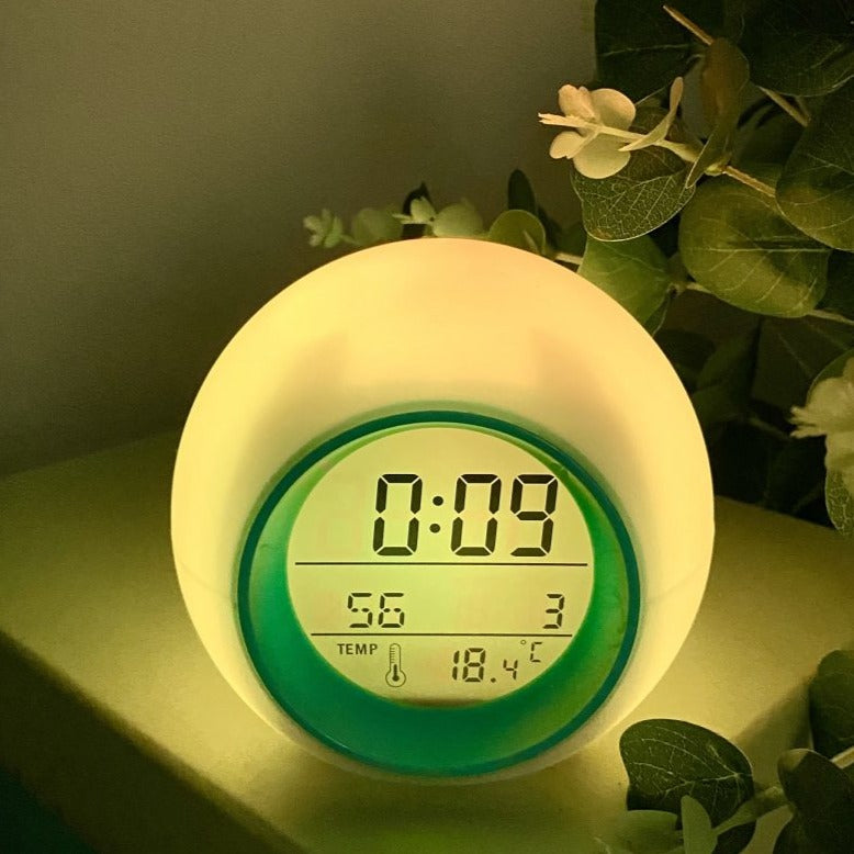 Rainbow Lights Digital Table Clock - Available in 3 Colors