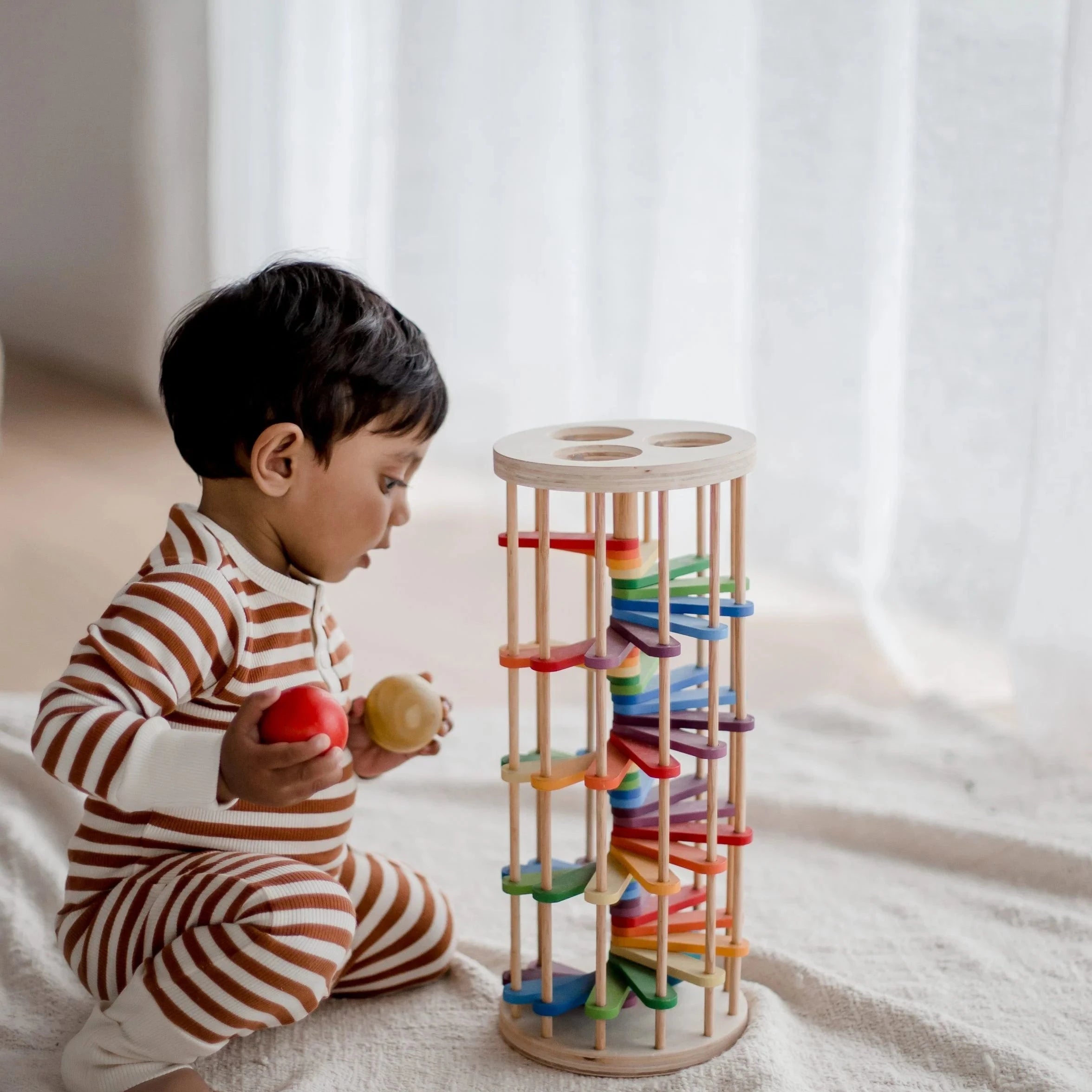 Rainbow Wooden Pound A Ball Tower