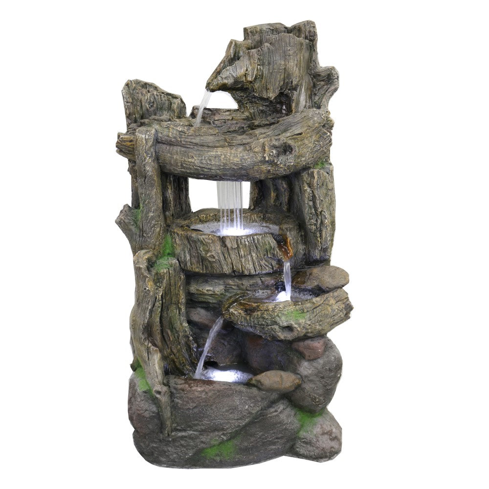 Raining Old wood Outdoor Water Fountain 100cm