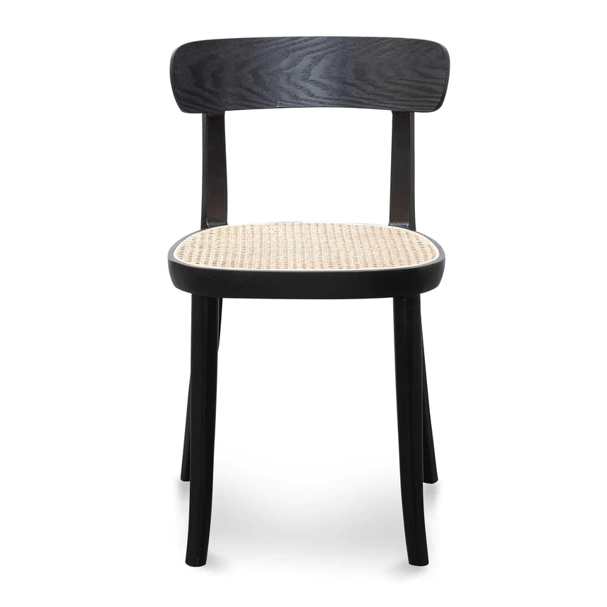 Rattan Comfort Dining Chair - Black