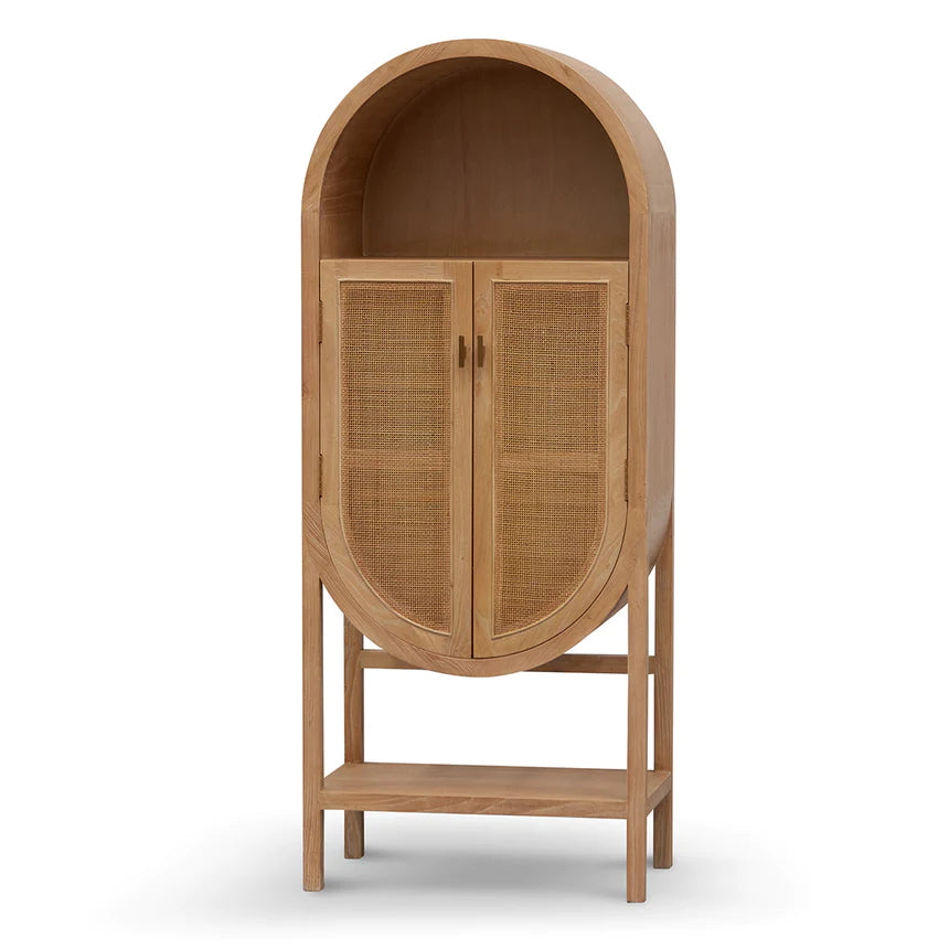 Rattan Door Storage Bar Cabinet- Natural