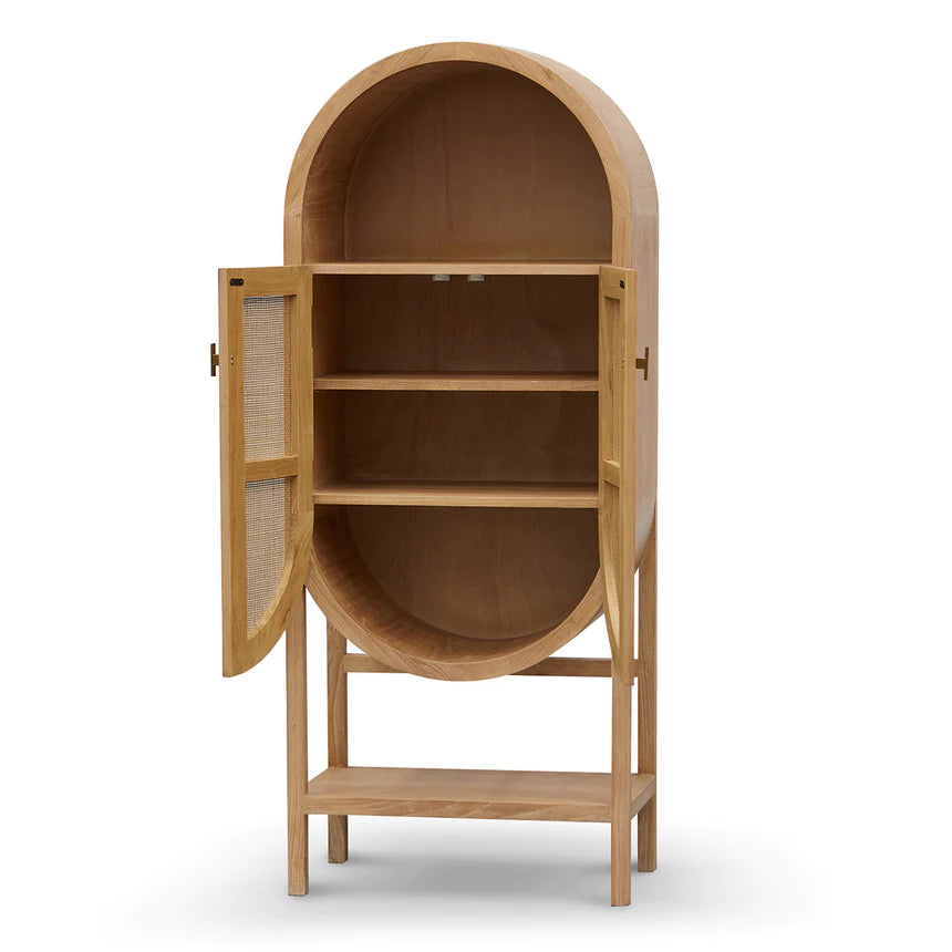 Rattan Door Storage Bar Cabinet- Natural