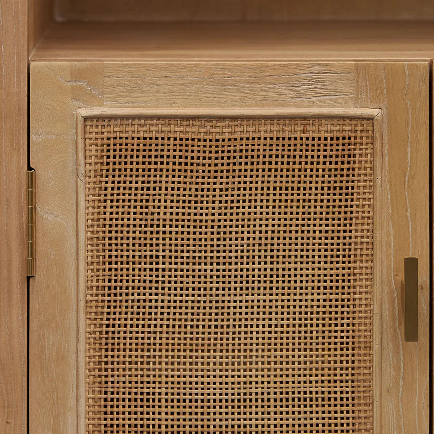 Rattan Door Storage Bar Cabinet- Natural