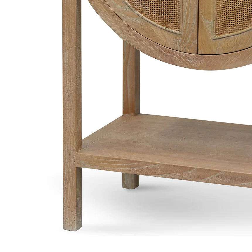 Rattan Door Storage Bar Cabinet- Natural