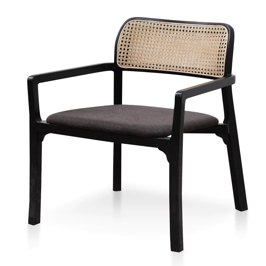 Rattan Fabric Symphony Lounge Armchair - Black