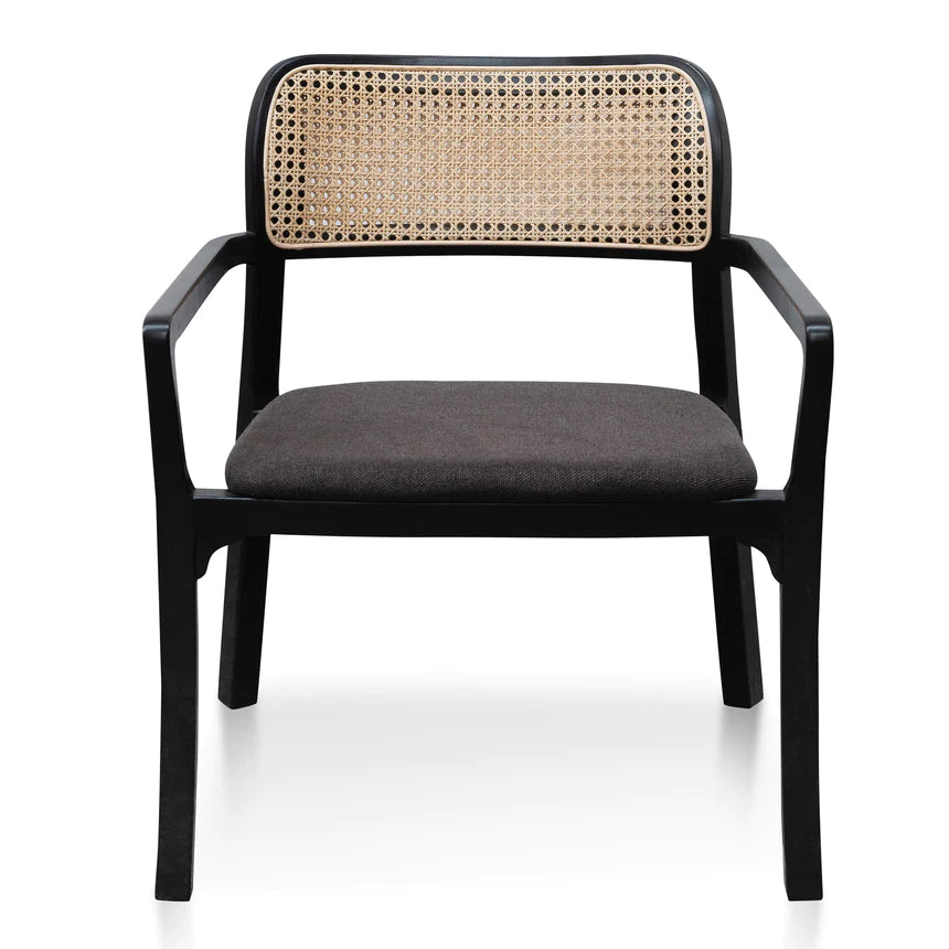 Rattan Fabric Symphony Lounge Armchair - Black