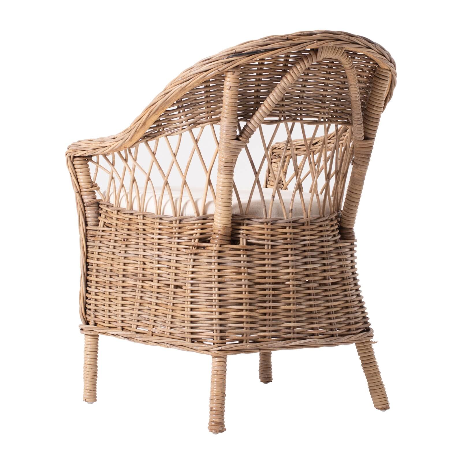 Rattan Haven Cove-Backed Lounge Armchair Set of 2