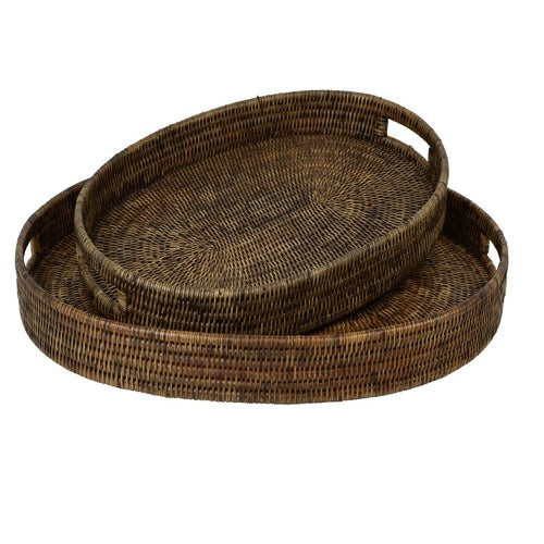 Rattan Plantation Serving Tray - Oval (Available in 2 Sizes)