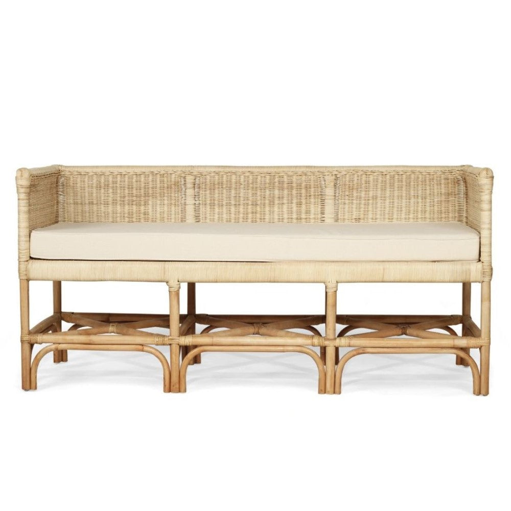 Rattan Wooden Coastal Accent Daybed Sofa