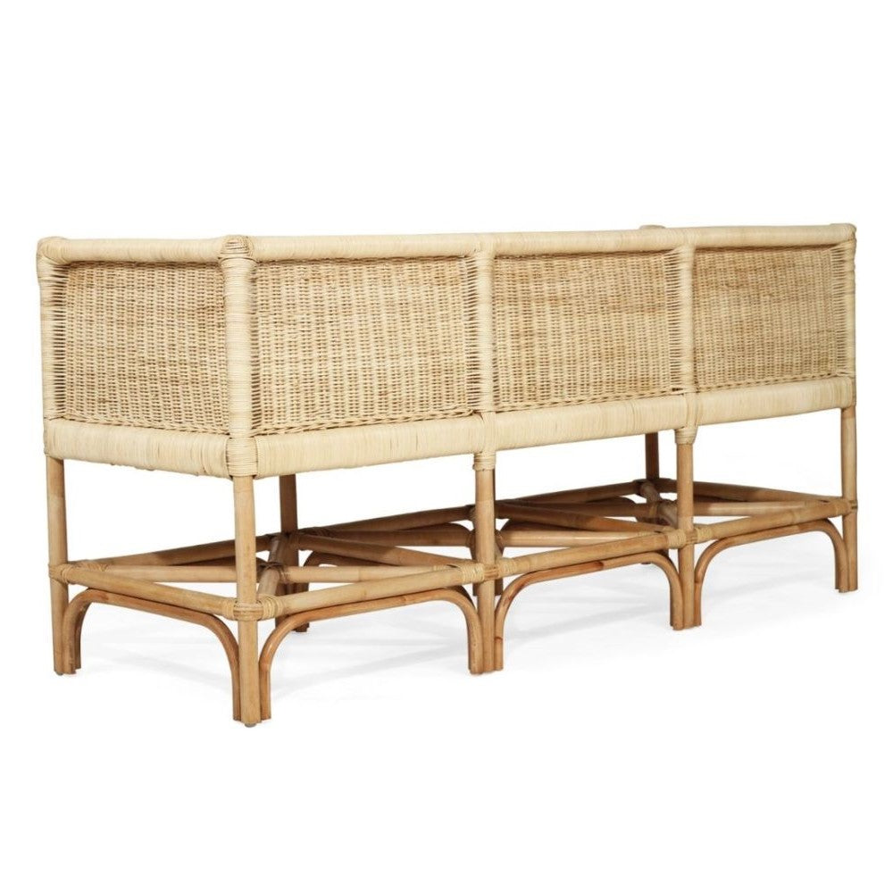 Rattan Wooden Coastal Accent Daybed Sofa