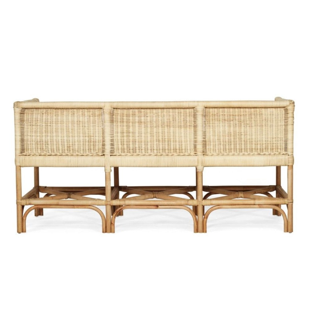 Rattan Wooden Coastal Accent Daybed Sofa