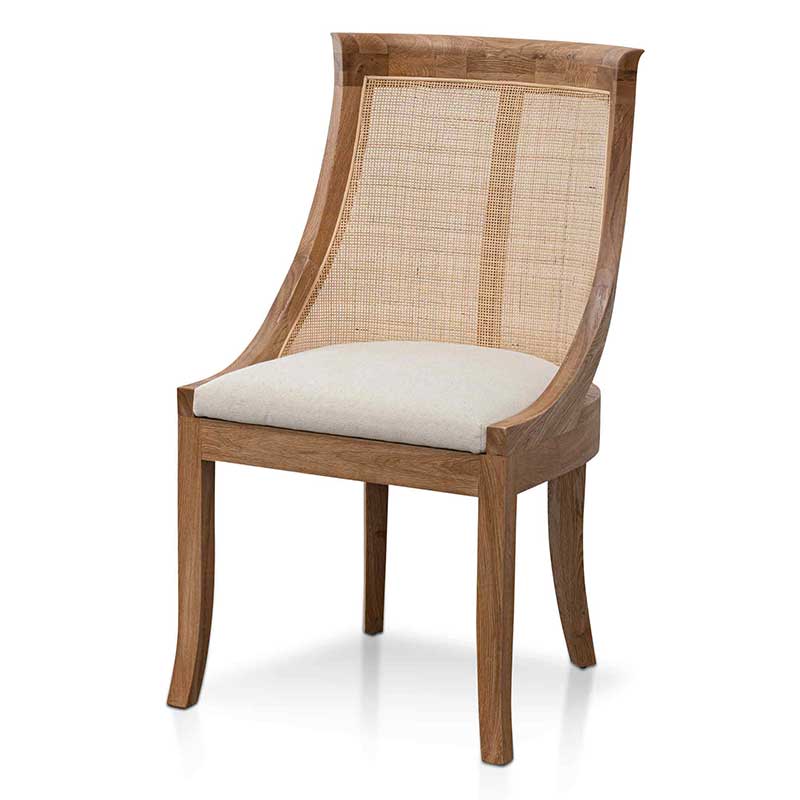 Rattan Wooden Dining Chair - Natural(Set of 2)