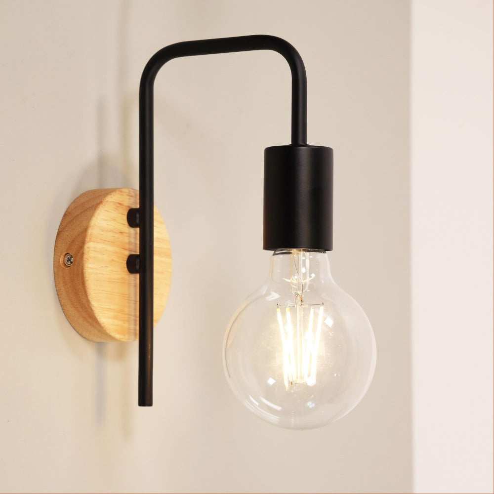 Real Timber Simple Design Wall Light (Available in 3 Colors)