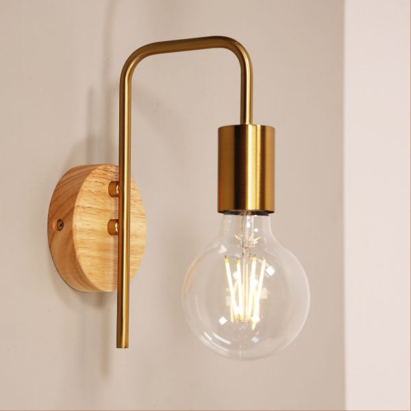 Real Timber Simple Design Wall Light (Available in 3 Colors)