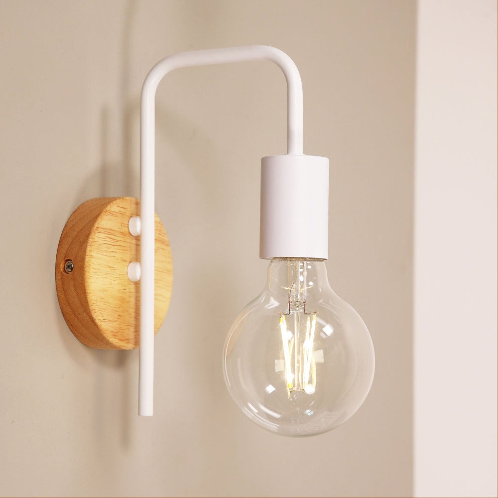 Real Timber Simple Design Wall Light (Available in 3 Colors)