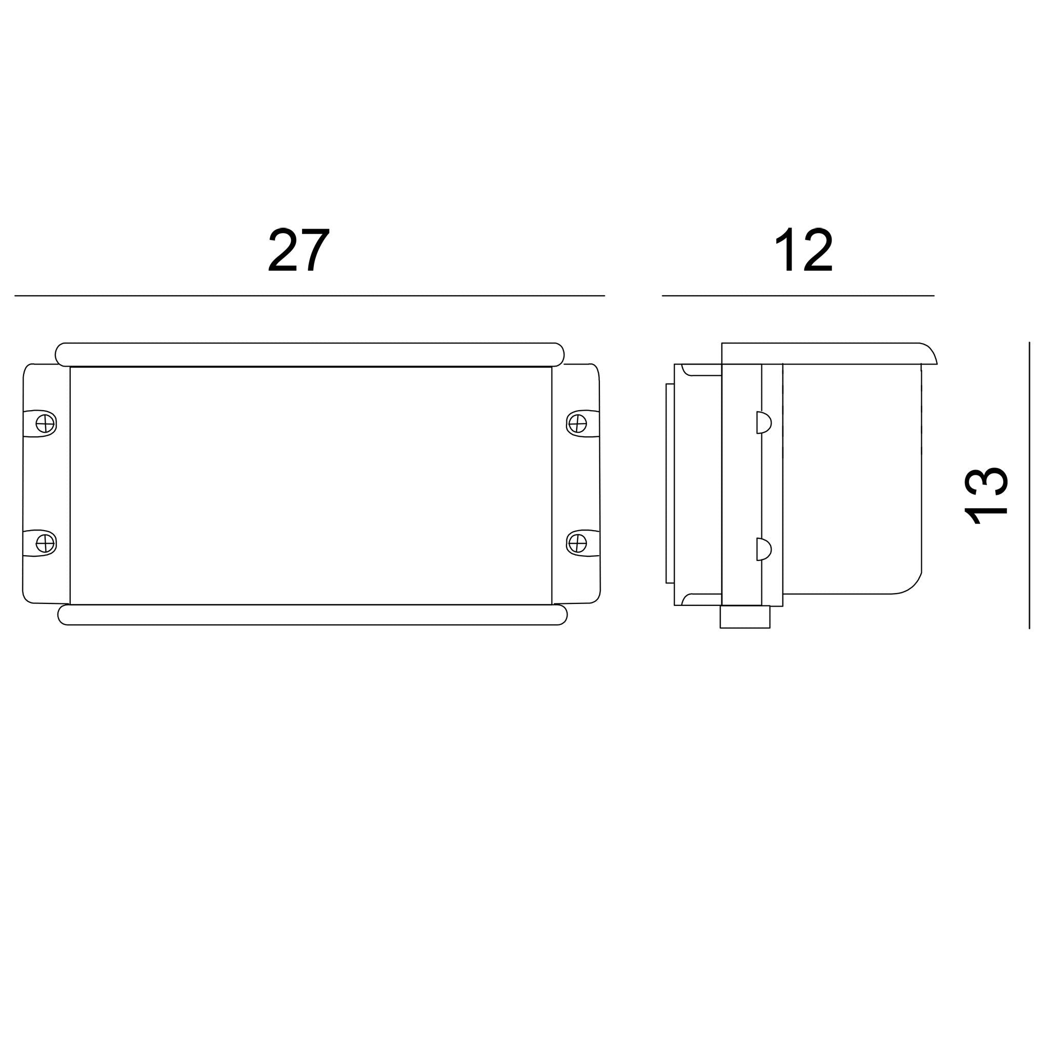 Rectangular Curved Front Bunker Wall Light