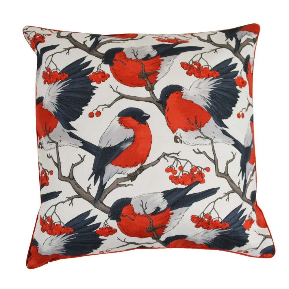 Red Robbins Cushion With Recycled Fill 45 X 45cms