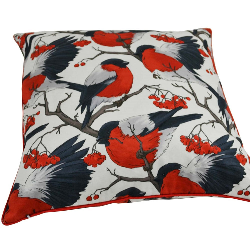 Red Robbins Cushion With Recycled Fill 45 X 45cms