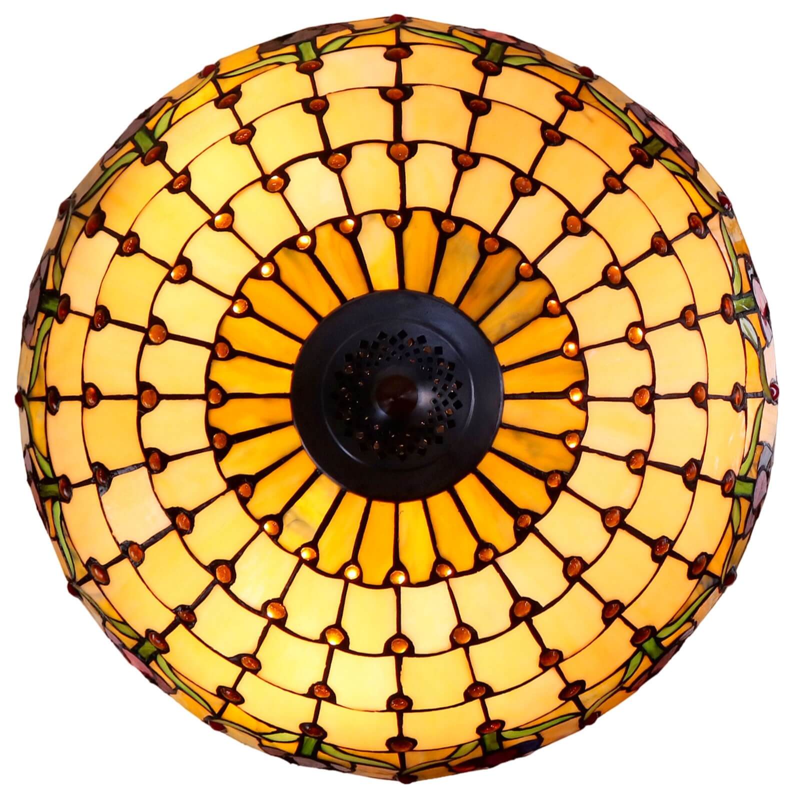 Red Tulips Tiffany Stained Glass Pendant Lamp