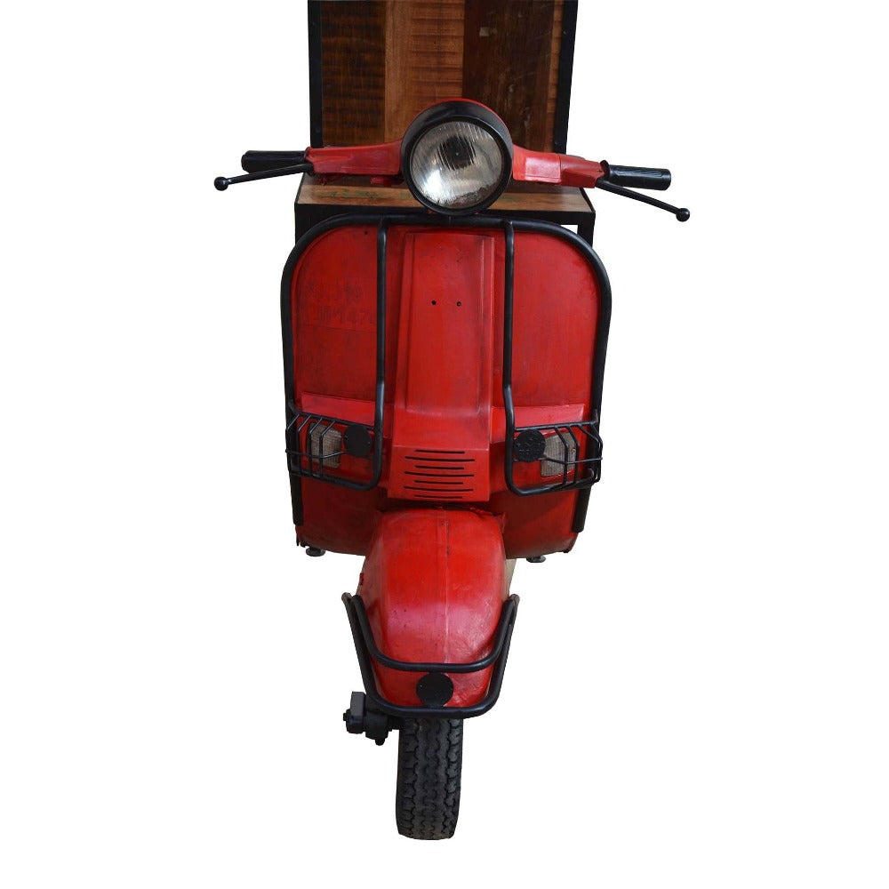 Red Scooter Front Home Bar