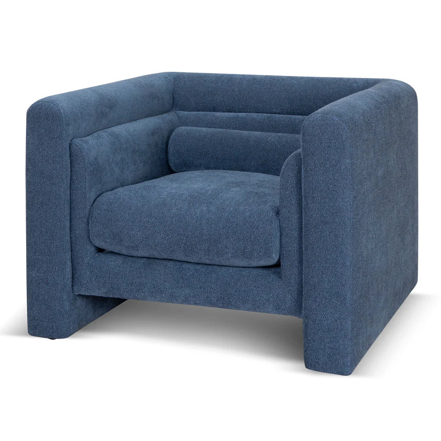 Refined Comfort Fabric Armchair - Navy Blue