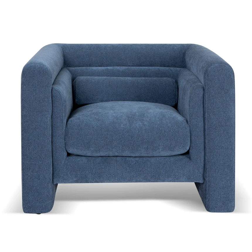 Refined Comfort Fabric Armchair - Navy Blue