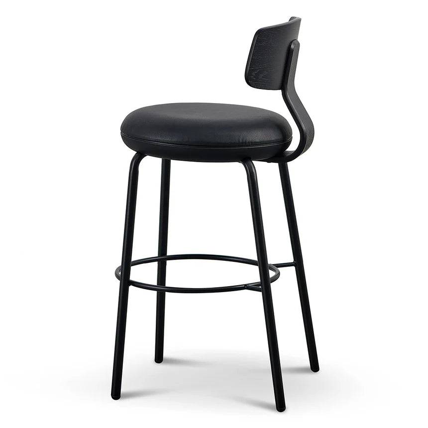 Refined Comfort Fabric Bar Stool - Full Black