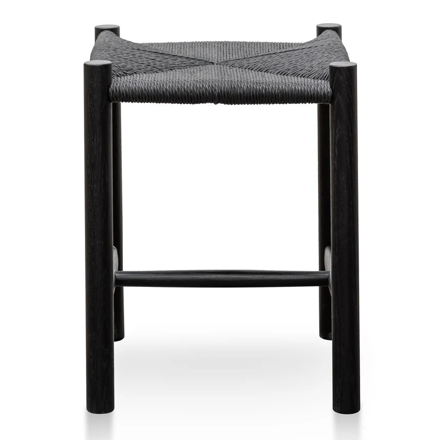 Refined Comfort Oak Low Stool - Black