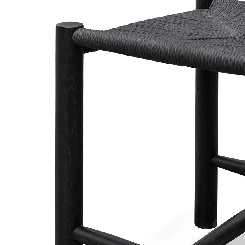 Refined Comfort Oak Low Stool - Black