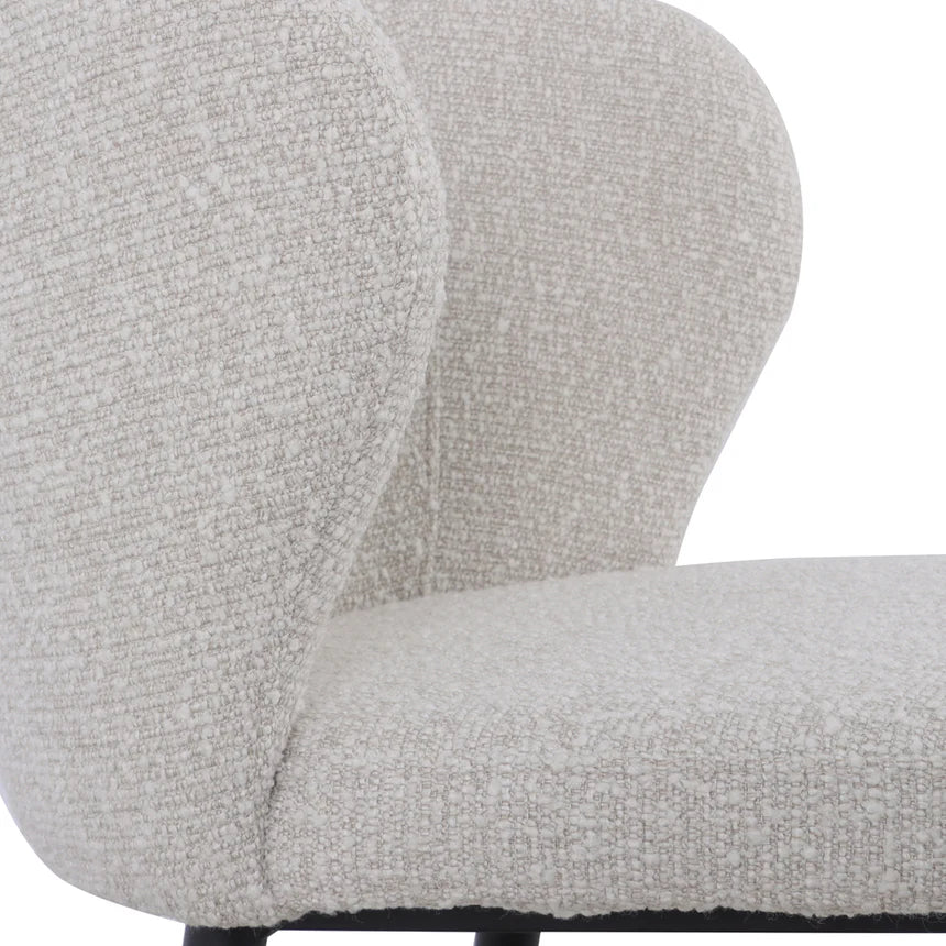 Refined Comfort Pearl Grey Boucle Bar Stool - Set of 2