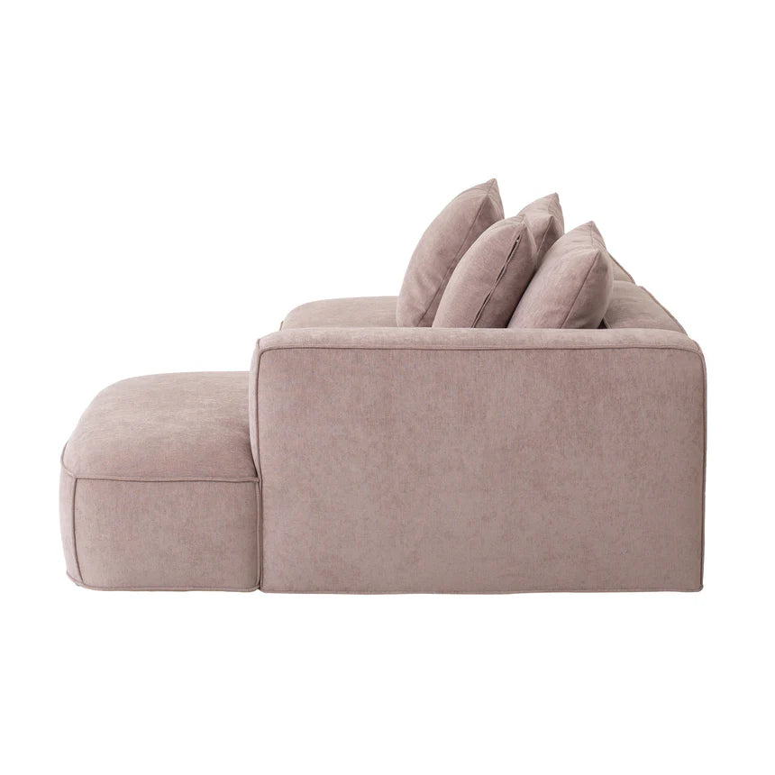 Refined Comfort Right Chaise Fabric Sofa - Latte